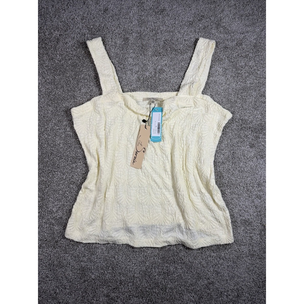 New with Tags Stitch Fix Women's Les Serein Textured Cream Blouse, Size XXL